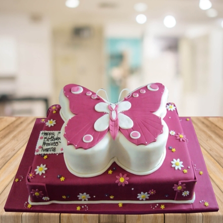 Butterfly discount shaped cake